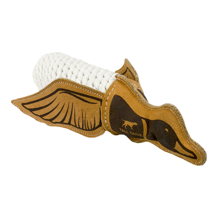 TALLTAILSDOGNATURALLEATHERQUACKER15INCHES